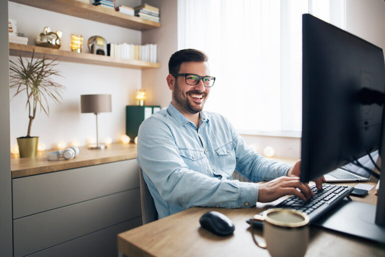 Man working from home