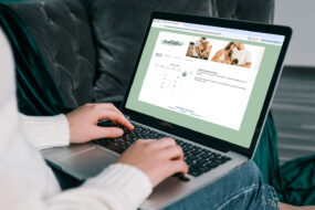 Client booking a portrait reveal session on a photographer's 17hats online scheduling calendar